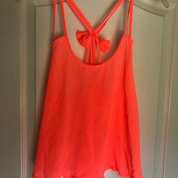 Neon Pink-Orange Tank Top - Picture 2 of 6